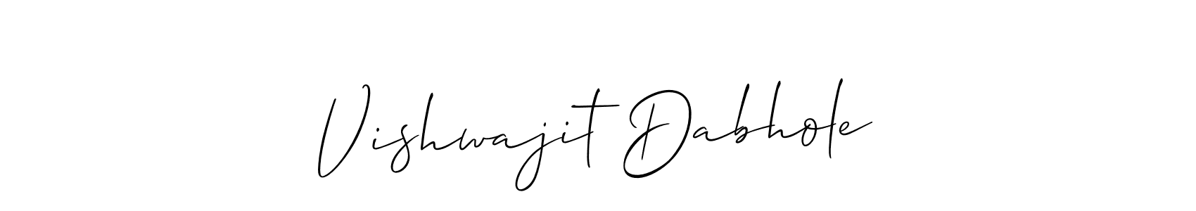 You should practise on your own different ways (Allison_Script) to write your name (Vishwajit Dabhole) in signature. don't let someone else do it for you. Vishwajit Dabhole signature style 2 images and pictures png