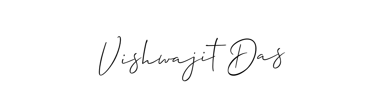 Create a beautiful signature design for name Vishwajit Das. With this signature (Allison_Script) fonts, you can make a handwritten signature for free. Vishwajit Das signature style 2 images and pictures png