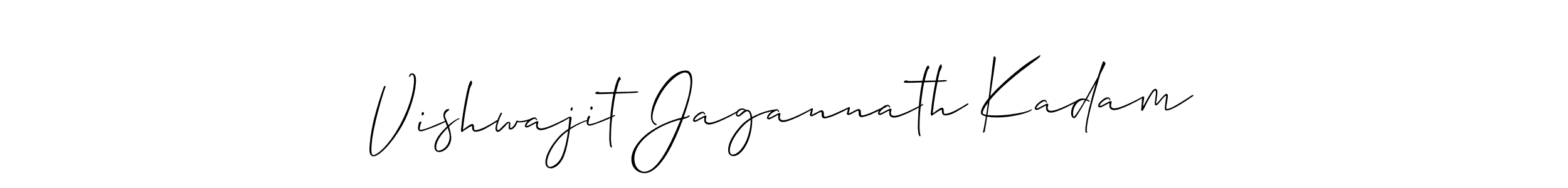 You can use this online signature creator to create a handwritten signature for the name Vishwajit Jagannath Kadam. This is the best online autograph maker. Vishwajit Jagannath Kadam signature style 2 images and pictures png