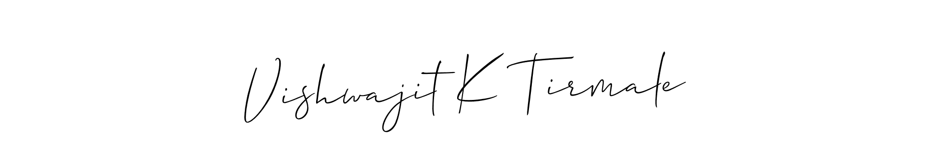 Design your own signature with our free online signature maker. With this signature software, you can create a handwritten (Allison_Script) signature for name Vishwajit K Tirmale. Vishwajit K Tirmale signature style 2 images and pictures png