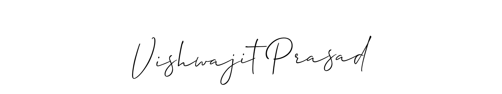 Use a signature maker to create a handwritten signature online. With this signature software, you can design (Allison_Script) your own signature for name Vishwajit Prasad. Vishwajit Prasad signature style 2 images and pictures png