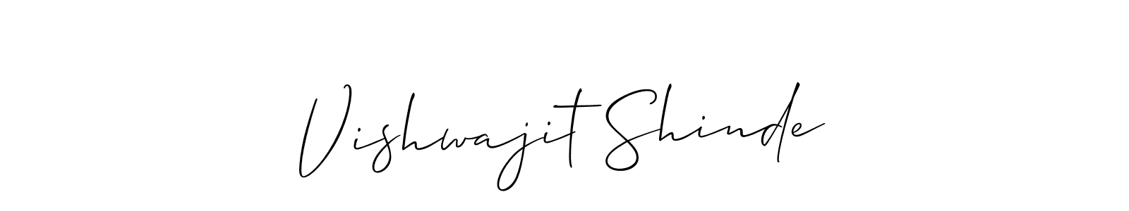 Make a beautiful signature design for name Vishwajit Shinde. With this signature (Allison_Script) style, you can create a handwritten signature for free. Vishwajit Shinde signature style 2 images and pictures png