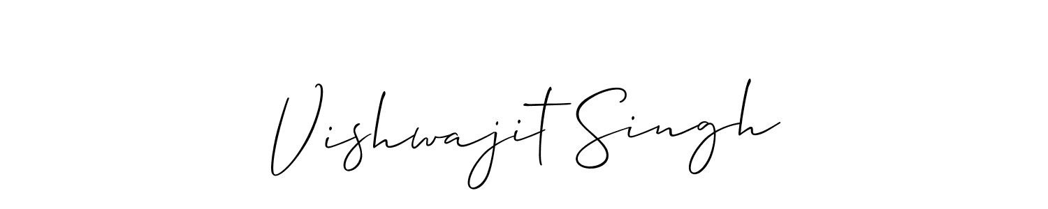 Allison_Script is a professional signature style that is perfect for those who want to add a touch of class to their signature. It is also a great choice for those who want to make their signature more unique. Get Vishwajit Singh name to fancy signature for free. Vishwajit Singh signature style 2 images and pictures png