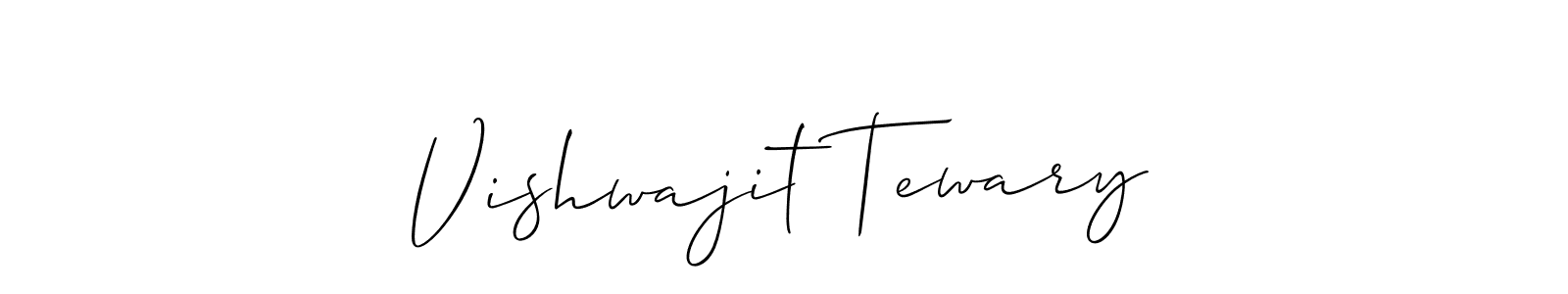 if you are searching for the best signature style for your name Vishwajit Tewary. so please give up your signature search. here we have designed multiple signature styles  using Allison_Script. Vishwajit Tewary signature style 2 images and pictures png