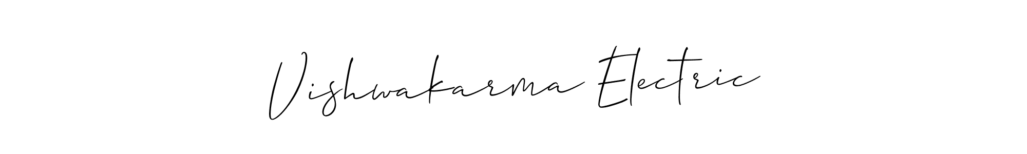 Similarly Allison_Script is the best handwritten signature design. Signature creator online .You can use it as an online autograph creator for name Vishwakarma Electric. Vishwakarma Electric signature style 2 images and pictures png