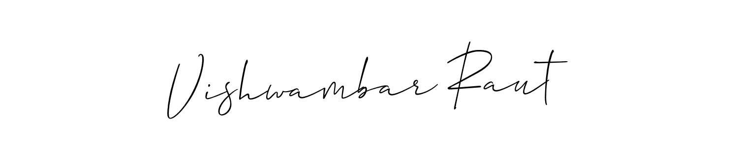 Vishwambar Raut stylish signature style. Best Handwritten Sign (Allison_Script) for my name. Handwritten Signature Collection Ideas for my name Vishwambar Raut. Vishwambar Raut signature style 2 images and pictures png