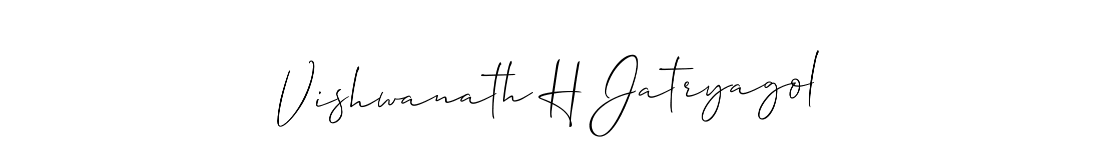 Make a beautiful signature design for name Vishwanath H Jatryagol. With this signature (Allison_Script) style, you can create a handwritten signature for free. Vishwanath H Jatryagol signature style 2 images and pictures png