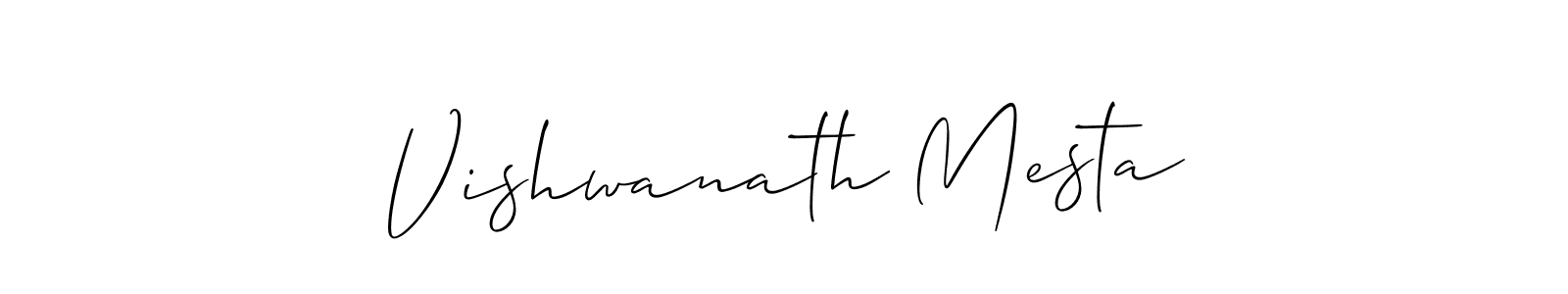Design your own signature with our free online signature maker. With this signature software, you can create a handwritten (Allison_Script) signature for name Vishwanath Mesta. Vishwanath Mesta signature style 2 images and pictures png