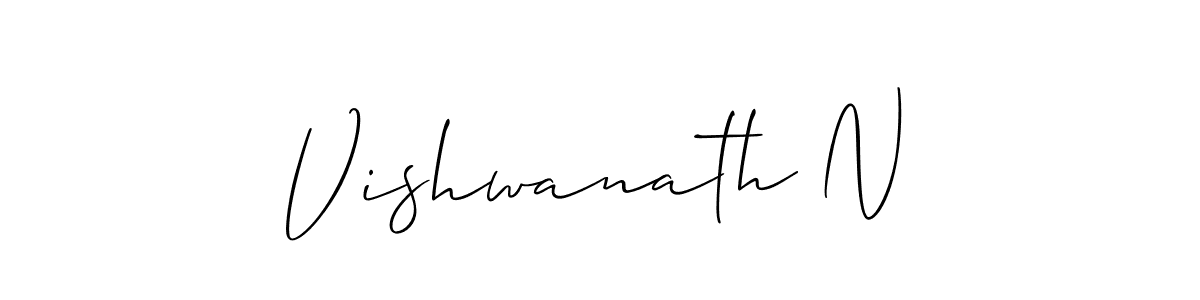 Vishwanath N stylish signature style. Best Handwritten Sign (Allison_Script) for my name. Handwritten Signature Collection Ideas for my name Vishwanath N. Vishwanath N signature style 2 images and pictures png