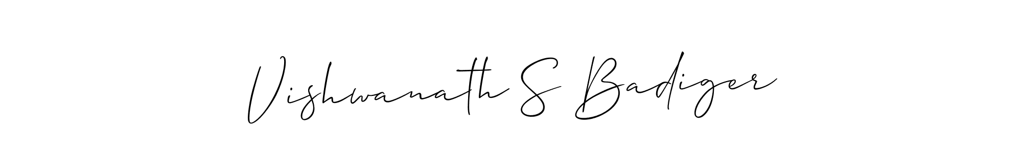 Use a signature maker to create a handwritten signature online. With this signature software, you can design (Allison_Script) your own signature for name Vishwanath S Badiger. Vishwanath S Badiger signature style 2 images and pictures png