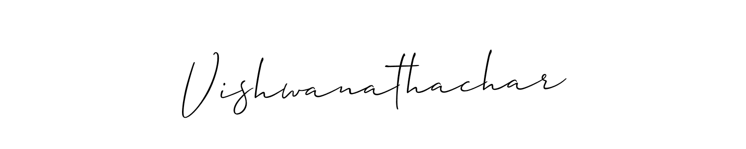 Design your own signature with our free online signature maker. With this signature software, you can create a handwritten (Allison_Script) signature for name Vishwanathachar. Vishwanathachar signature style 2 images and pictures png