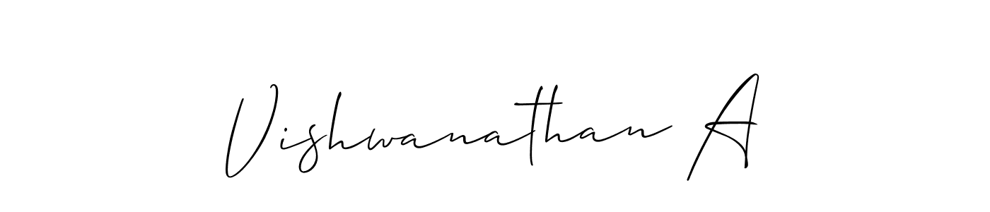 Use a signature maker to create a handwritten signature online. With this signature software, you can design (Allison_Script) your own signature for name Vishwanathan A. Vishwanathan A signature style 2 images and pictures png