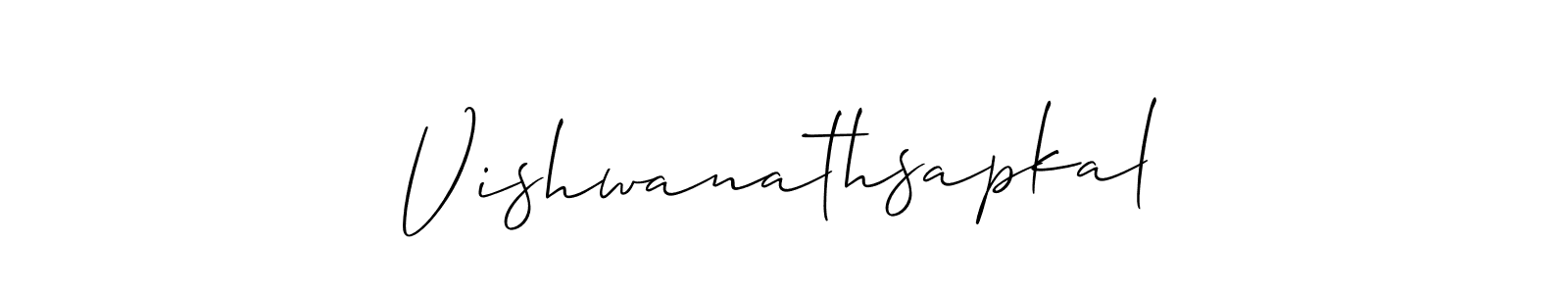 You can use this online signature creator to create a handwritten signature for the name Vishwanathsapkal. This is the best online autograph maker. Vishwanathsapkal signature style 2 images and pictures png