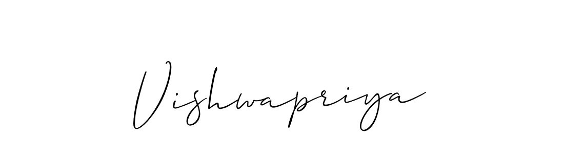 Design your own signature with our free online signature maker. With this signature software, you can create a handwritten (Allison_Script) signature for name Vishwapriya. Vishwapriya signature style 2 images and pictures png