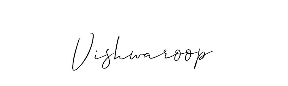 How to make Vishwaroop name signature. Use Allison_Script style for creating short signs online. This is the latest handwritten sign. Vishwaroop signature style 2 images and pictures png