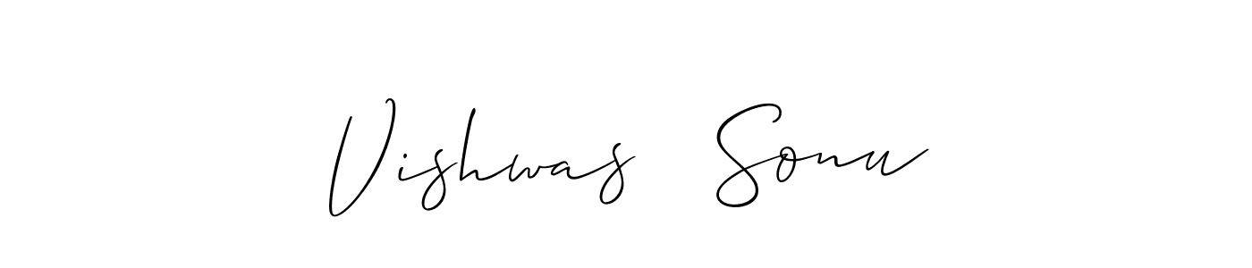 You should practise on your own different ways (Allison_Script) to write your name (Vishwas   Sonu) in signature. don't let someone else do it for you. Vishwas   Sonu signature style 2 images and pictures png