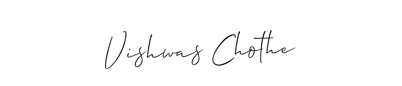 It looks lik you need a new signature style for name Vishwas Chothe. Design unique handwritten (Allison_Script) signature with our free signature maker in just a few clicks. Vishwas Chothe signature style 2 images and pictures png