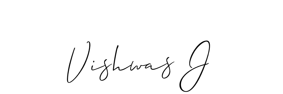 Create a beautiful signature design for name Vishwas J. With this signature (Allison_Script) fonts, you can make a handwritten signature for free. Vishwas J signature style 2 images and pictures png