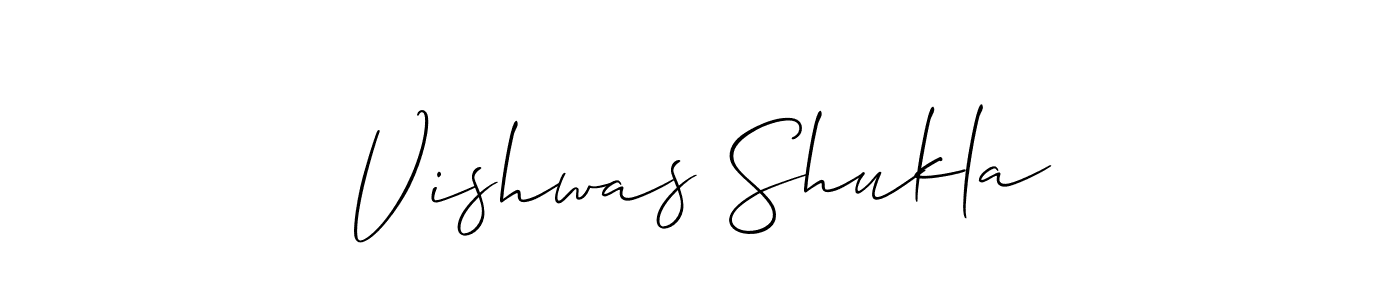 Design your own signature with our free online signature maker. With this signature software, you can create a handwritten (Allison_Script) signature for name Vishwas Shukla. Vishwas Shukla signature style 2 images and pictures png