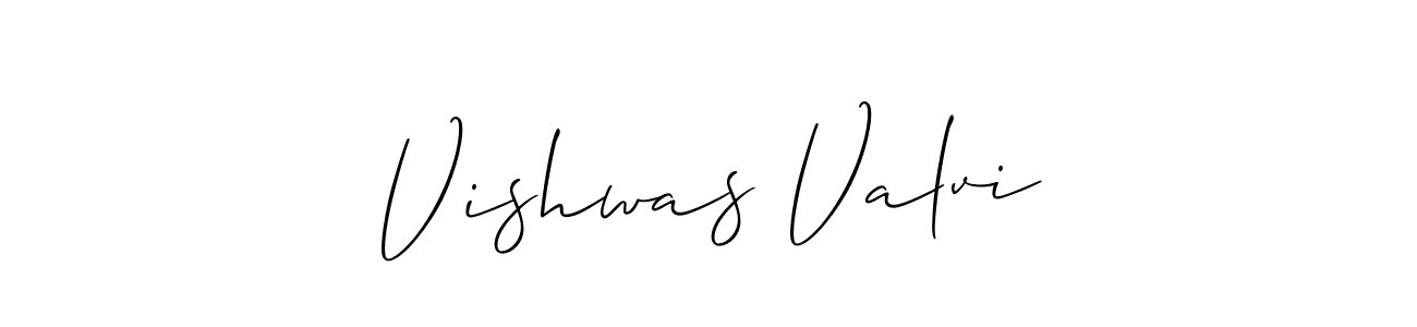 You can use this online signature creator to create a handwritten signature for the name Vishwas Valvi. This is the best online autograph maker. Vishwas Valvi signature style 2 images and pictures png