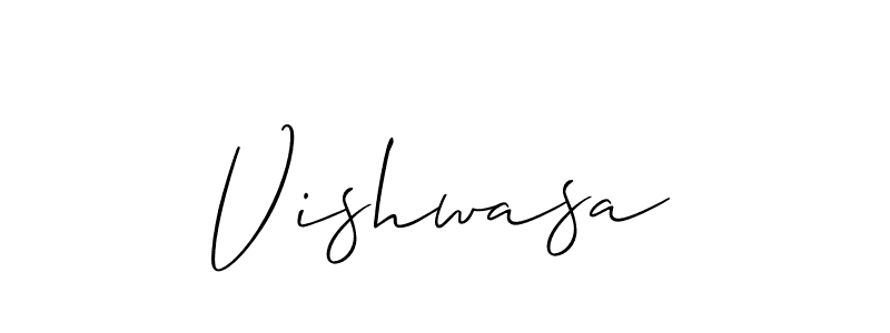 How to make Vishwasa name signature. Use Allison_Script style for creating short signs online. This is the latest handwritten sign. Vishwasa signature style 2 images and pictures png