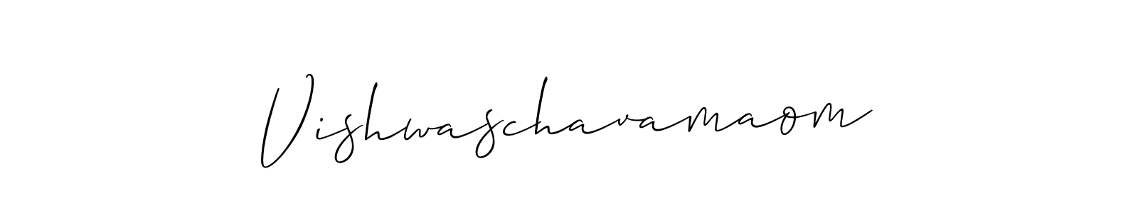 Also we have Vishwaschavamaom name is the best signature style. Create professional handwritten signature collection using Allison_Script autograph style. Vishwaschavamaom signature style 2 images and pictures png