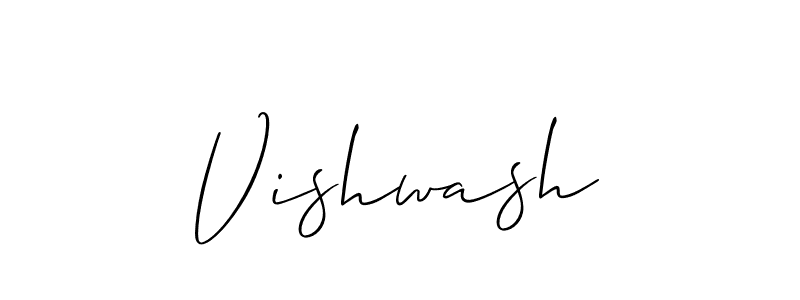 How to make Vishwash signature? Allison_Script is a professional autograph style. Create handwritten signature for Vishwash name. Vishwash signature style 2 images and pictures png