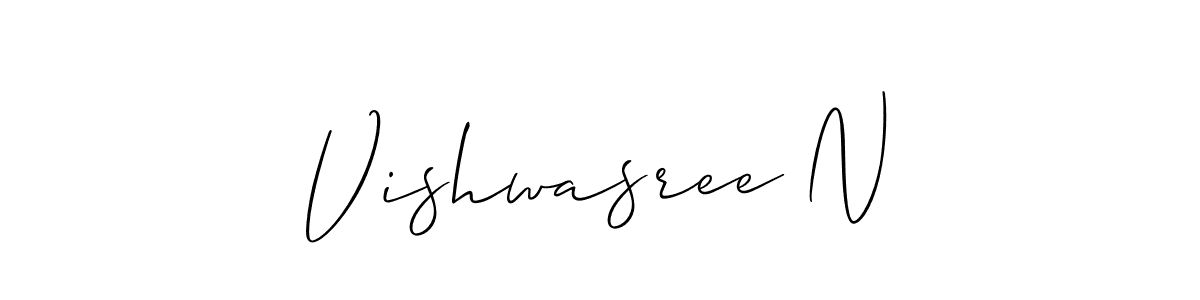 Best and Professional Signature Style for Vishwasree N. Allison_Script Best Signature Style Collection. Vishwasree N signature style 2 images and pictures png