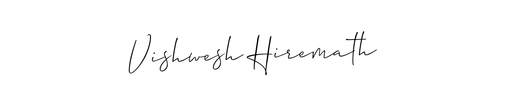 Design your own signature with our free online signature maker. With this signature software, you can create a handwritten (Allison_Script) signature for name Vishwesh Hiremath. Vishwesh Hiremath signature style 2 images and pictures png