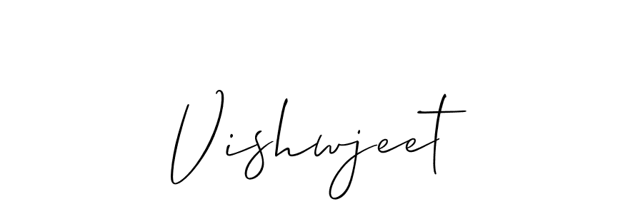 How to make Vishwjeet signature? Allison_Script is a professional autograph style. Create handwritten signature for Vishwjeet name. Vishwjeet signature style 2 images and pictures png