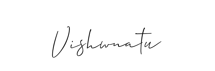 The best way (Allison_Script) to make a short signature is to pick only two or three words in your name. The name Vishwnatu include a total of six letters. For converting this name. Vishwnatu signature style 2 images and pictures png