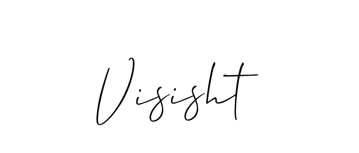 How to make Visisht signature? Allison_Script is a professional autograph style. Create handwritten signature for Visisht name. Visisht signature style 2 images and pictures png