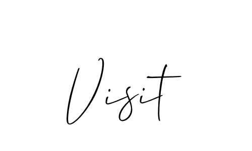 How to Draw Visit signature style? Allison_Script is a latest design signature styles for name Visit. Visit signature style 2 images and pictures png
