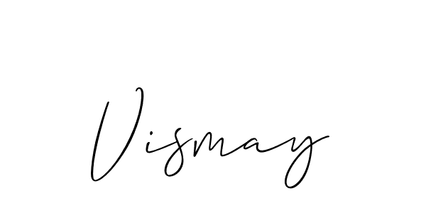 It looks lik you need a new signature style for name Vismay. Design unique handwritten (Allison_Script) signature with our free signature maker in just a few clicks. Vismay signature style 2 images and pictures png