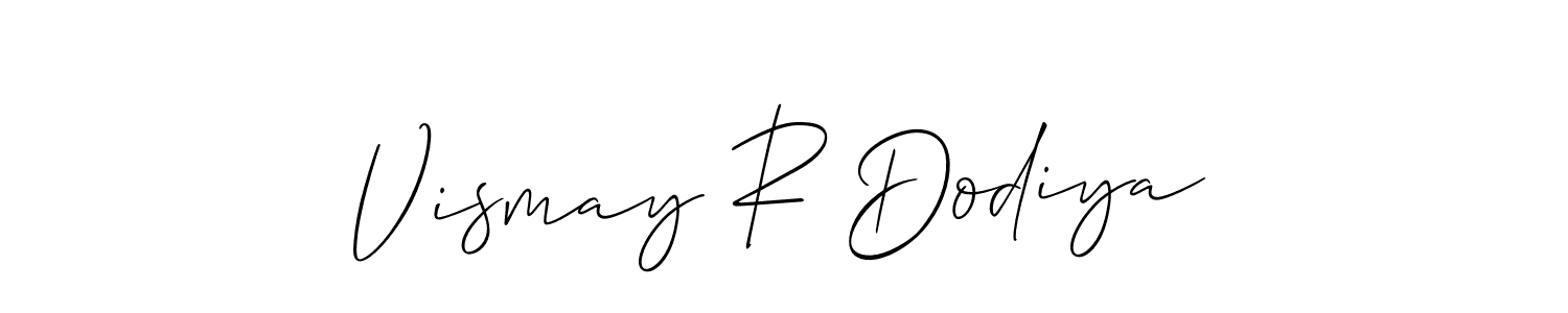 See photos of Vismay R Dodiya official signature by Spectra . Check more albums & portfolios. Read reviews & check more about Allison_Script font. Vismay R Dodiya signature style 2 images and pictures png