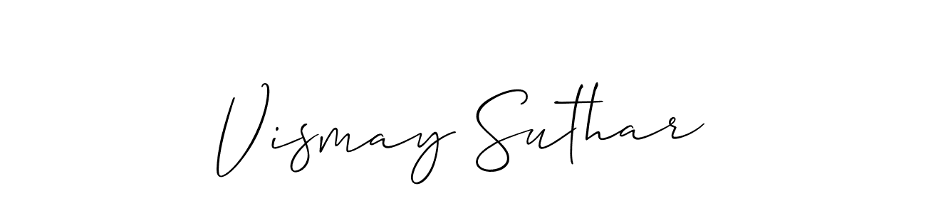 Best and Professional Signature Style for Vismay Suthar. Allison_Script Best Signature Style Collection. Vismay Suthar signature style 2 images and pictures png