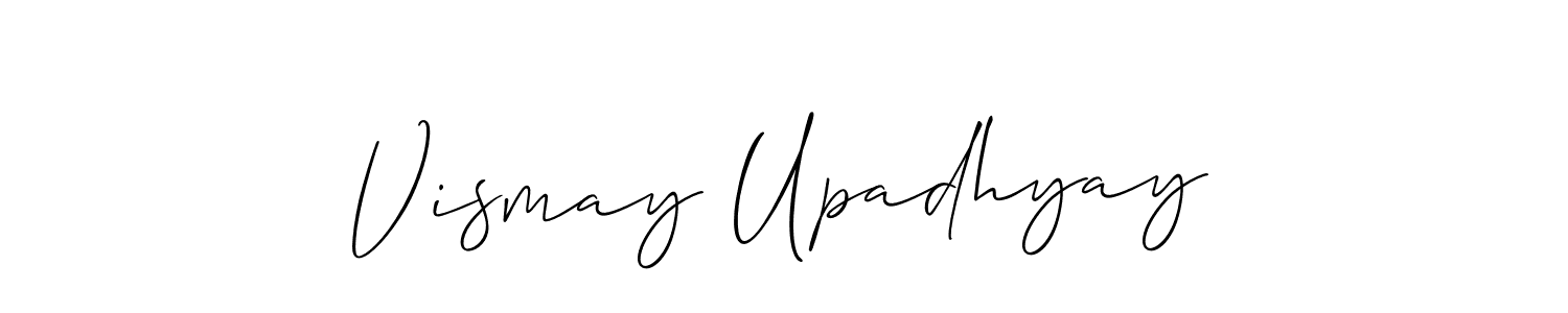 How to make Vismay Upadhyay signature? Allison_Script is a professional autograph style. Create handwritten signature for Vismay Upadhyay name. Vismay Upadhyay signature style 2 images and pictures png