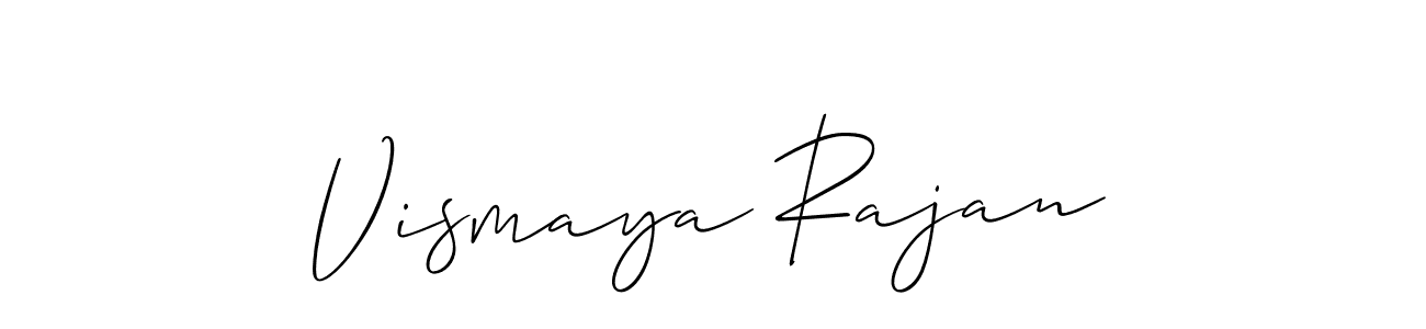 Design your own signature with our free online signature maker. With this signature software, you can create a handwritten (Allison_Script) signature for name Vismaya Rajan. Vismaya Rajan signature style 2 images and pictures png