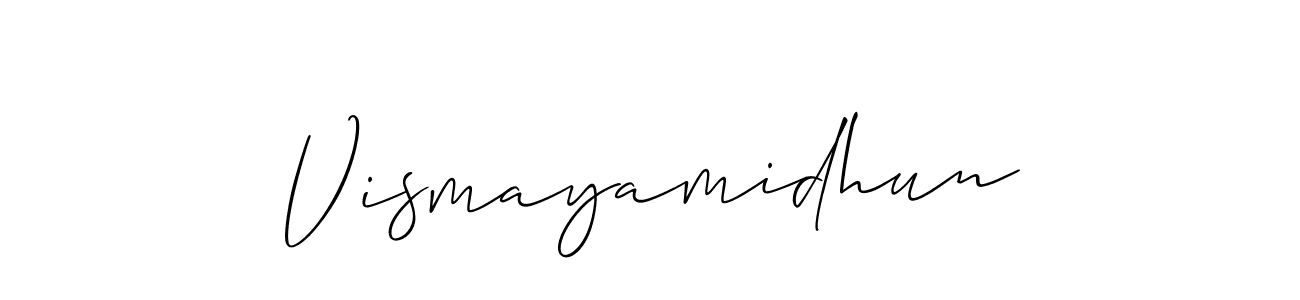 Also You can easily find your signature by using the search form. We will create Vismayamidhun name handwritten signature images for you free of cost using Allison_Script sign style. Vismayamidhun signature style 2 images and pictures png