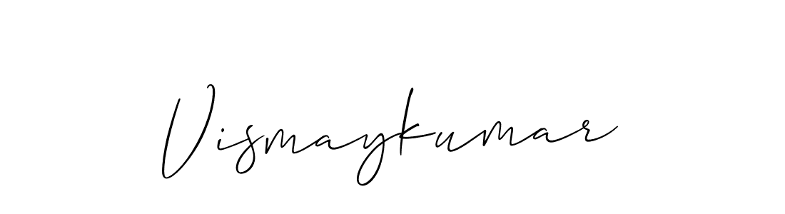 It looks lik you need a new signature style for name Vismaykumar. Design unique handwritten (Allison_Script) signature with our free signature maker in just a few clicks. Vismaykumar signature style 2 images and pictures png