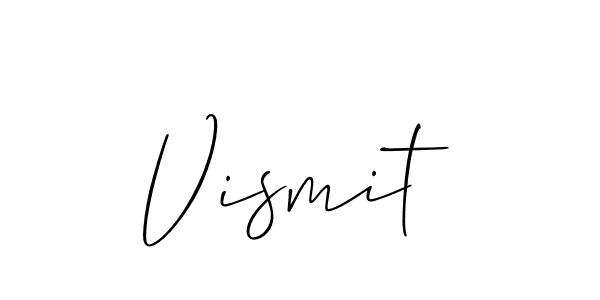 Create a beautiful signature design for name Vismit. With this signature (Allison_Script) fonts, you can make a handwritten signature for free. Vismit signature style 2 images and pictures png