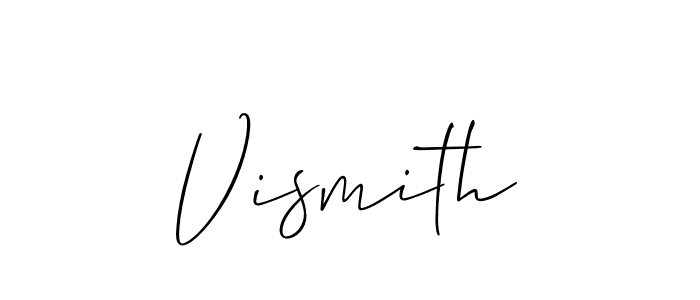 How to make Vismith name signature. Use Allison_Script style for creating short signs online. This is the latest handwritten sign. Vismith signature style 2 images and pictures png