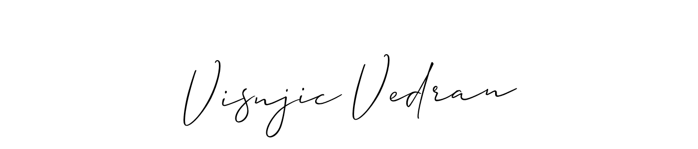 Make a short Visnjic Vedran signature style. Manage your documents anywhere anytime using Allison_Script. Create and add eSignatures, submit forms, share and send files easily. Visnjic Vedran signature style 2 images and pictures png