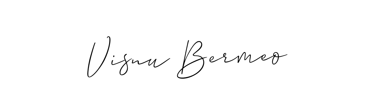 How to make Visnu Bermeo signature? Allison_Script is a professional autograph style. Create handwritten signature for Visnu Bermeo name. Visnu Bermeo signature style 2 images and pictures png