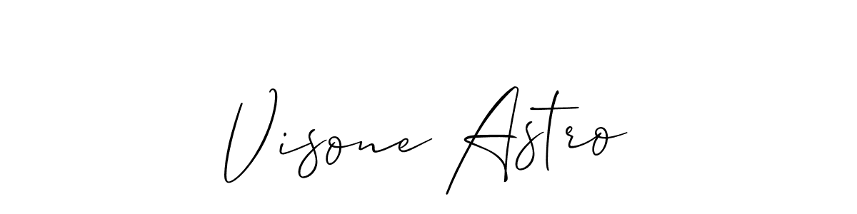 You should practise on your own different ways (Allison_Script) to write your name (Visone Astro) in signature. don't let someone else do it for you. Visone Astro signature style 2 images and pictures png