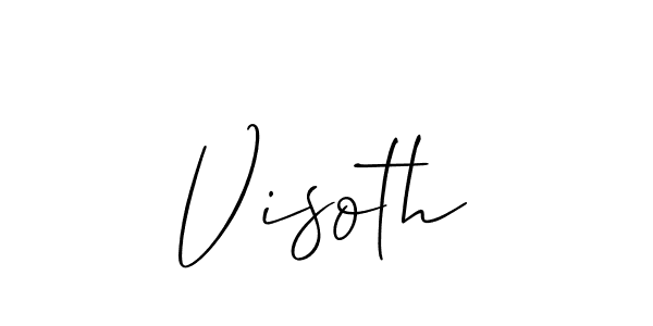 Visoth stylish signature style. Best Handwritten Sign (Allison_Script) for my name. Handwritten Signature Collection Ideas for my name Visoth. Visoth signature style 2 images and pictures png