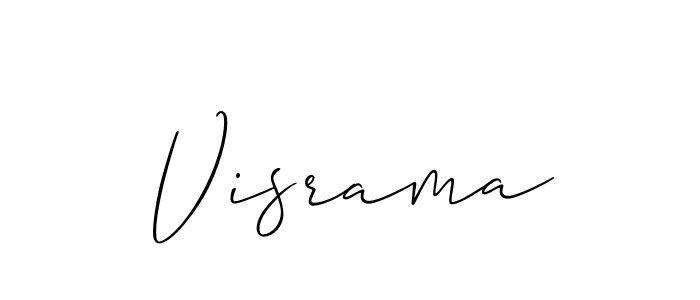 It looks lik you need a new signature style for name Visrama. Design unique handwritten (Allison_Script) signature with our free signature maker in just a few clicks. Visrama signature style 2 images and pictures png