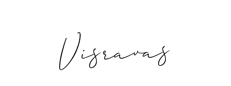 Best and Professional Signature Style for Visravas. Allison_Script Best Signature Style Collection. Visravas signature style 2 images and pictures png