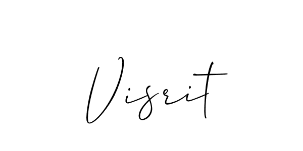 Visrit stylish signature style. Best Handwritten Sign (Allison_Script) for my name. Handwritten Signature Collection Ideas for my name Visrit. Visrit signature style 2 images and pictures png