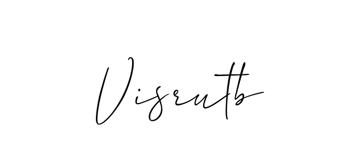 Visrutb stylish signature style. Best Handwritten Sign (Allison_Script) for my name. Handwritten Signature Collection Ideas for my name Visrutb. Visrutb signature style 2 images and pictures png